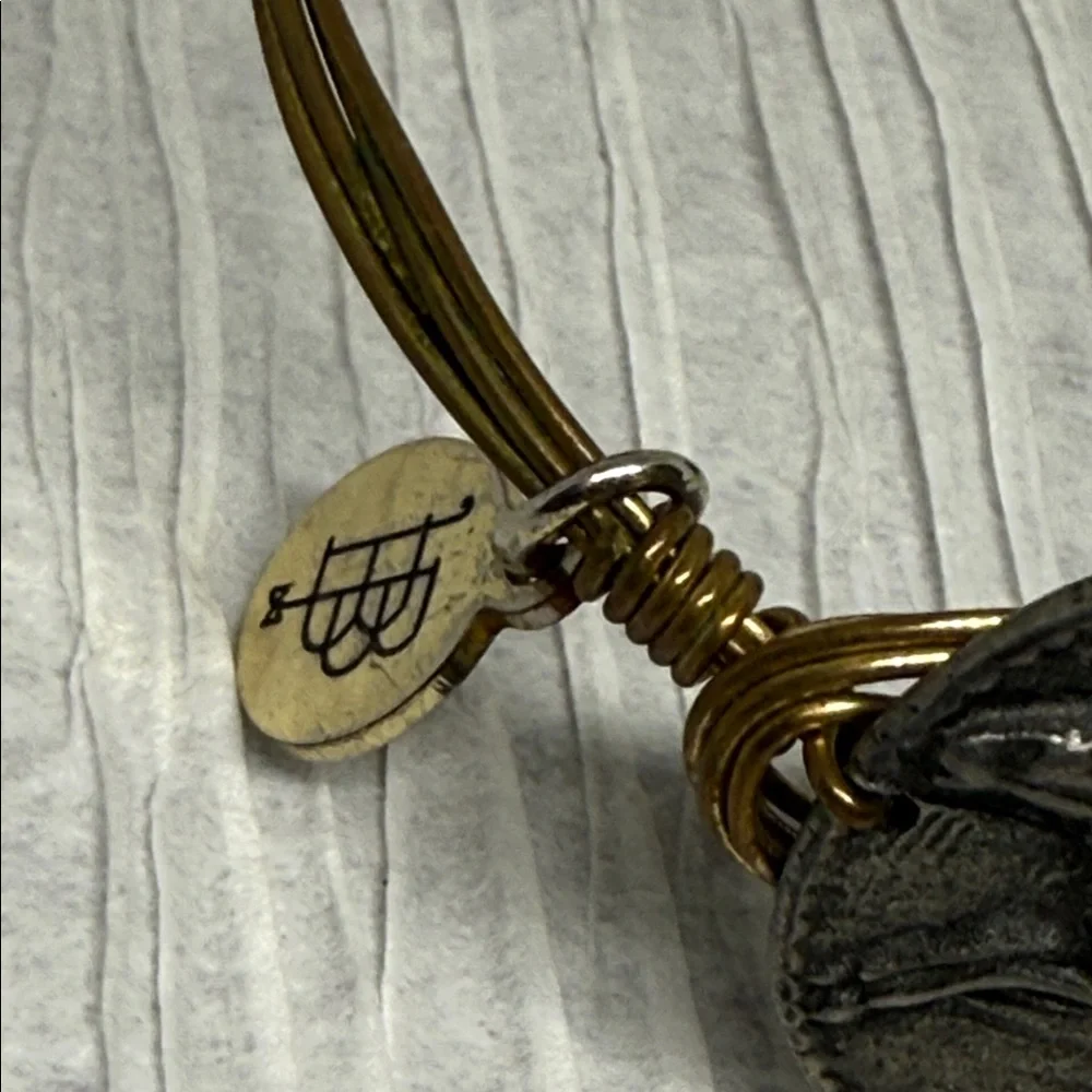 Bourbon & Bowties Gold and Silver tone racing Coin Bangle horse  Bracelet